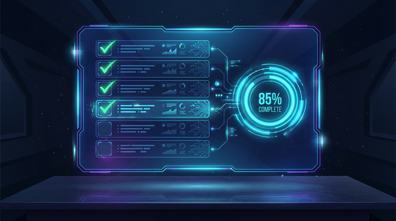 Illustration of a checklist with checkmarks for PPC audit items