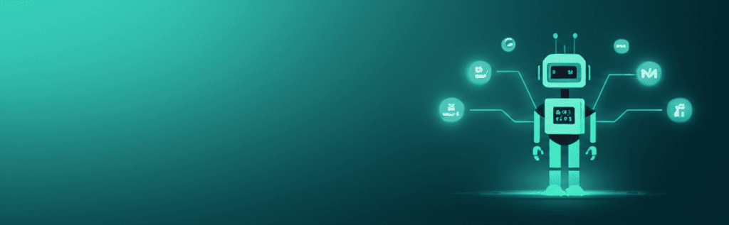 Diagram showing an AI assistant connected to advertising platforms through MCP protocol